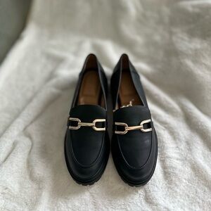 Loafers Brand = Rachel Zoe Size = 9 Color = Black/Gold
